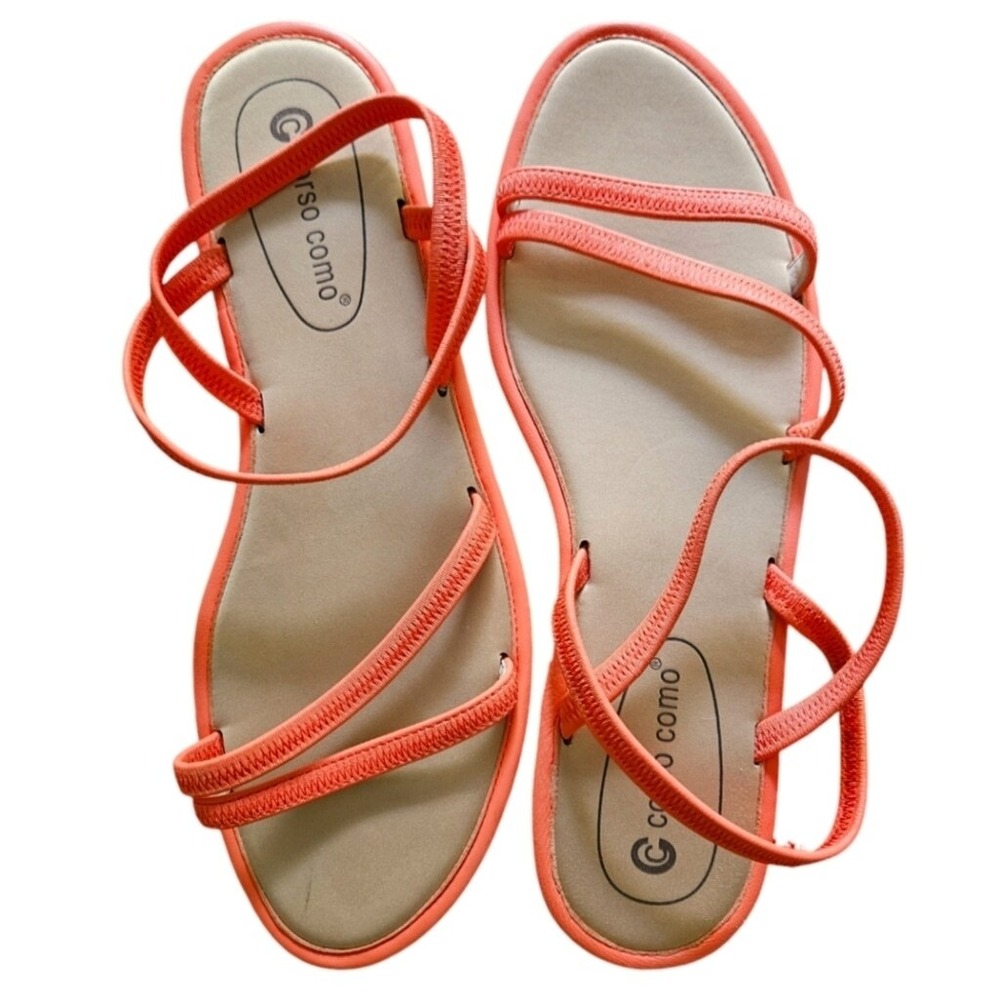 Corso Como‎ women's 10 Bakima Persimmon orange stretch sandals EU 42